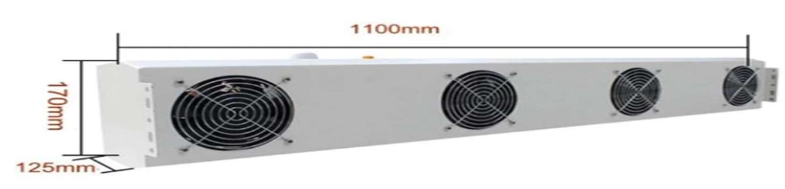 Quạt thổi ion khử tĩnh điện treo trần 4 quạt SL-1104