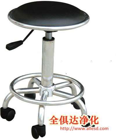 Ghế xoay tròn phòng sạch da PU có vòng gác chân (Rotating Stool)